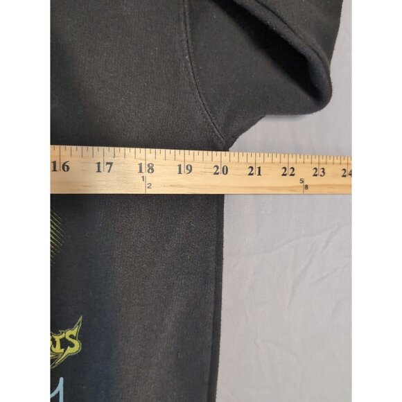 Kingdom Hearts Sora Neon Hoodie Sz Small Black Video Game Disney Keyblade - Picture 8 of 9